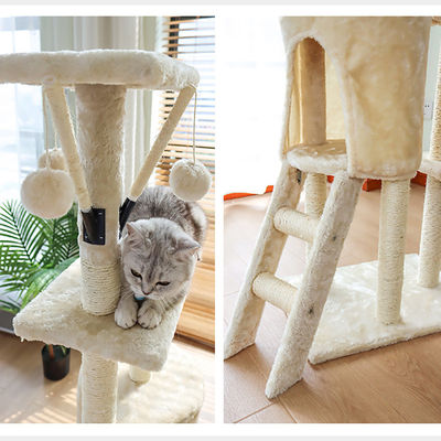 ISO9001 2008 FSCI BSCI Certificato Albero di gatto in legno con grande condominio e design a più livelli