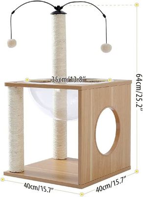 OEM ODM accettato Elegant Cats Capsula spaziale albero con nido galleggiante e palle appese