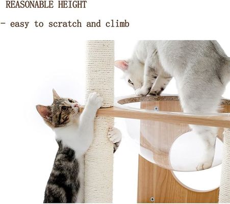 OEM ODM accettato Elegant Cats Capsula spaziale albero con nido galleggiante e palle appese