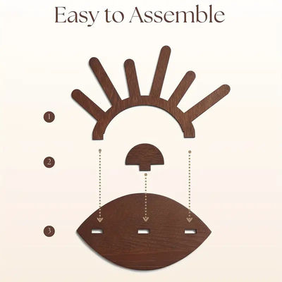 Tenitore di anello in legno Stand gioielli creativi Display per ornamenti Pacchetto regalo incluso
