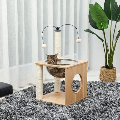 OEM ODM accettato Elegant Cats Capsula spaziale albero con nido galleggiante e palle appese