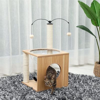 OEM ODM accettato Elegant Cats Capsula spaziale albero con nido galleggiante e palle appese