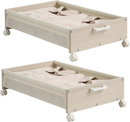 Stoccaggio di stoviglie sotto il letto cassetti con contenitori di legno pesanti e logo accettabile