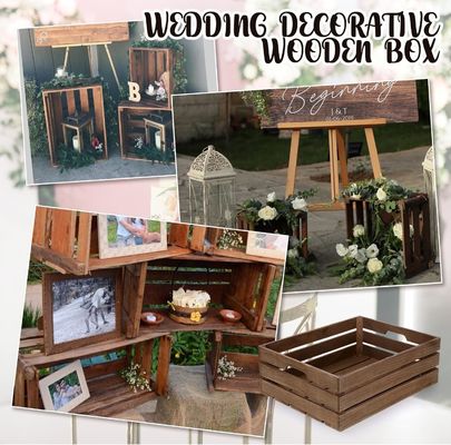 Display di festa Casse di deposito per nidificazione in legno di pino con manico Logo personalizzato accettabile