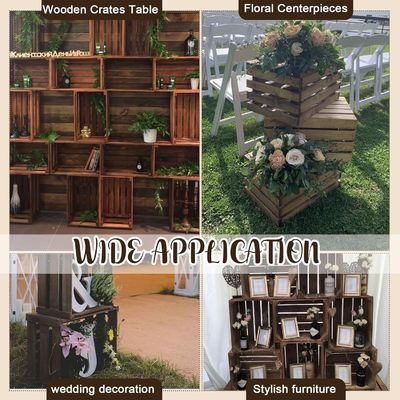 Display di festa Casse di deposito per nidificazione in legno di pino con manico Logo personalizzato accettabile
