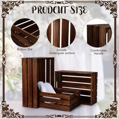 Display di festa Casse di deposito per nidificazione in legno di pino con manico Logo personalizzato accettabile
