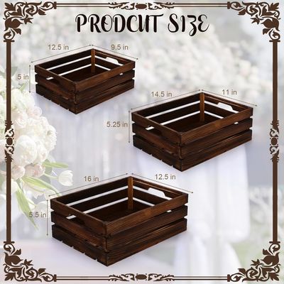 Display di festa Casse di deposito per nidificazione in legno di pino con manico Logo personalizzato accettabile