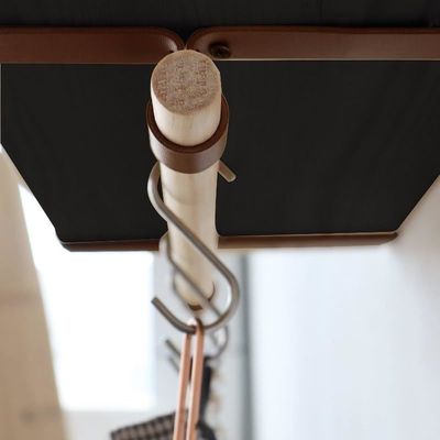 Come richiesto 45X20 Nero Pu Marrone Strappa di cuoio Parete Mensola galleggiante Mensola di legno Moderna
