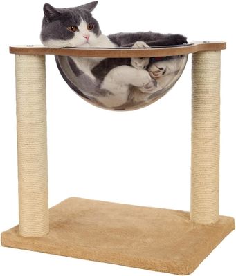 Albero per gatti moderno con amaca Corda naturale Sisal per gatti e gattini interni Arredamento per gatti in legno