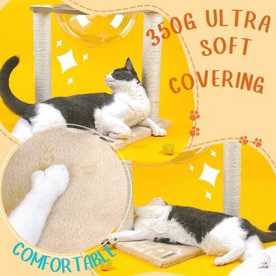 Albero per gatti moderno con amaca Corda naturale Sisal per gatti e gattini interni Arredamento per gatti in legno