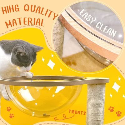 Albero per gatti moderno con amaca Corda naturale Sisal per gatti e gattini interni Arredamento per gatti in legno