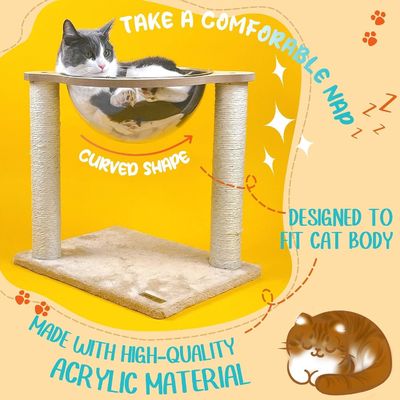 Albero per gatti moderno con amaca Corda naturale Sisal per gatti e gattini interni Arredamento per gatti in legno