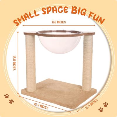 Albero per gatti moderno con amaca Corda naturale Sisal per gatti e gattini interni Arredamento per gatti in legno