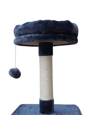 Arredamento del soggiorno Grigio scuro 4 piattaforme 64 pollici Albero gatto con 2 cubo letto Play House