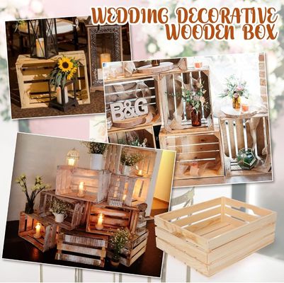 Concetto di vento pastorale per 5 casse in legno decorative per l'allestimento e l'esposizione