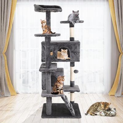 70&quot; Tall Cat Tower Climber Ladder Playhouse con materiale in legno e logo personalizzato