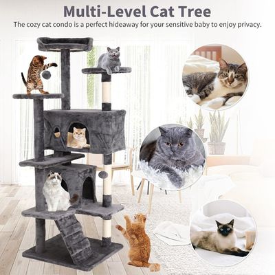 70&quot; Tall Cat Tower Climber Ladder Playhouse con materiale in legno e logo personalizzato
