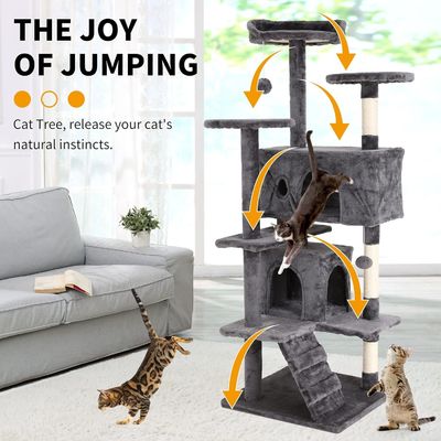 70&quot; Tall Cat Tower Climber Ladder Playhouse con materiale in legno e logo personalizzato
