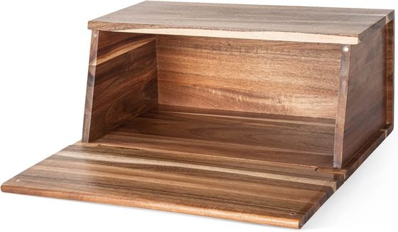 Scatola di pane di legno organizzatore tutto in un pezzo per l'assemblaggio della cucina pane vintage naturale contenitore di immagazzinamento alimentare