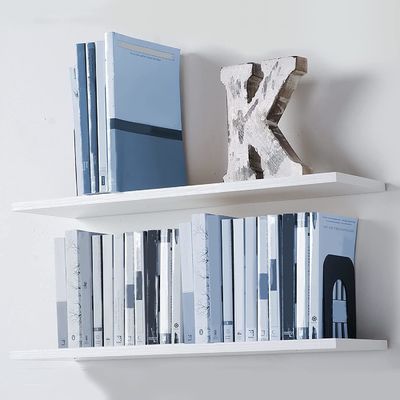 60X20 Livello galleggiante decorativo a parete in legno bianco per la funzione di bagno per la decorazione domestica