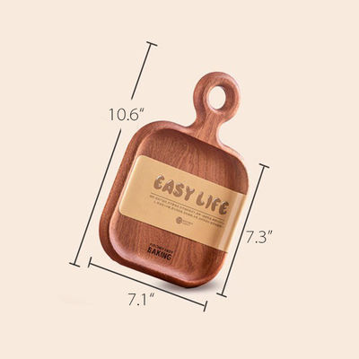 Set di 2 vassoi per pizza a base di pane di legno e stampa con incisione laser per cucina