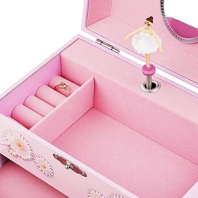 Pacchetto regalo Custom Princess MDF Rosa Ballerina Tema Musicale Gioielleria Scatola per Ragazze