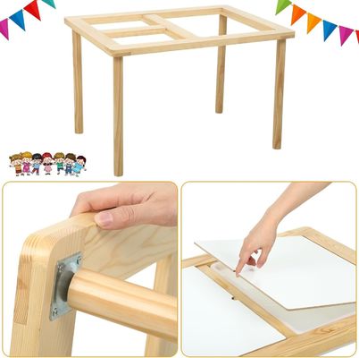 Tavolo sensoriale in legno con 3 contenitori per bambini piccoli Stand Classificazione Rack non pieghevole