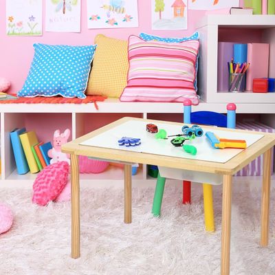 Tavolo sensoriale in legno con 3 contenitori per bambini piccoli Stand Classificazione Rack non pieghevole