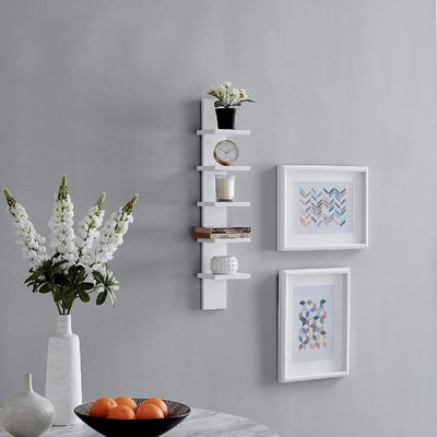 5 Livello 5.1 X 6 X 30 Ripiano a colonna verticale bianco Ripostiglio galleggiante Arredamento generale Arredamento domestico