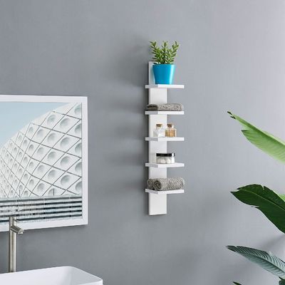 5 Livello 5.1 X 6 X 30 Ripiano a colonna verticale bianco Ripostiglio galleggiante Arredamento generale Arredamento domestico