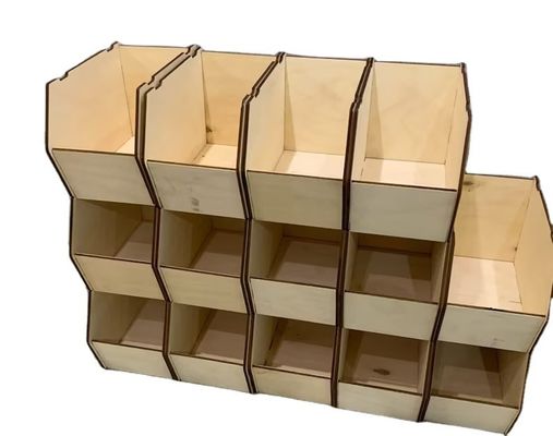Contenitori di stoccaggio per organizzatori di scrivania in legno con design moderno e stoccaggio di forniture per ufficio