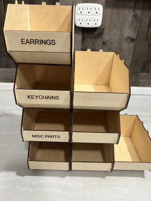 Contenitori di stoccaggio per organizzatori di scrivania in legno con design moderno e stoccaggio di forniture per ufficio