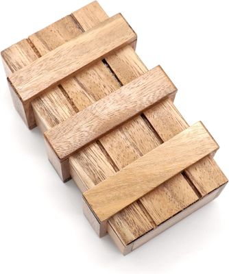 Doppio Magic Box Brain Teaser Custom Box in legno massello con compartimenti nascosti