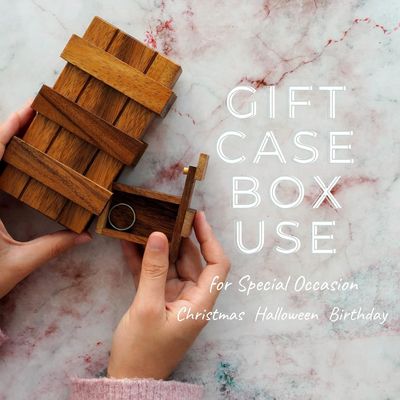 Doppio Magic Box Brain Teaser Custom Box in legno massello con compartimenti nascosti