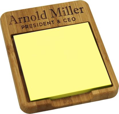 Dispenser per cartelloni adesivi in bambù personalizzato in legno per ufficio aziendale