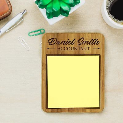 Dispenser per cartelloni adesivi in bambù personalizzato in legno per ufficio aziendale