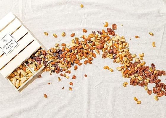 Logo personalizzato accettabile cassa in legno riutilizzabile per lo stoccaggio e la stampa