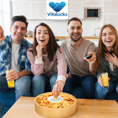 202407 Tavolo rotondo di bambù con ciotola di ceramica campione gratuito o restituito