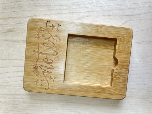 Dispenser per cartelloni adesivi in bambù personalizzato in legno per ufficio aziendale