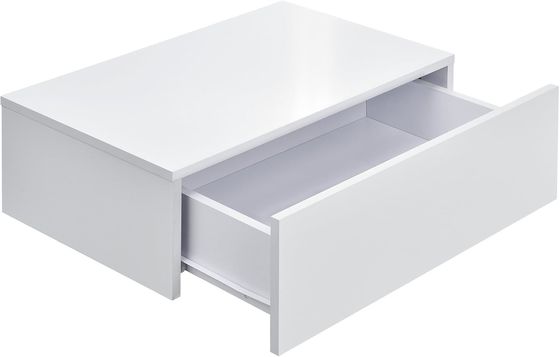 Comodo deposito nel corridoio Ripiano galleggiante a parete in legno massello con cassetto 46 x 30 x 15 cm