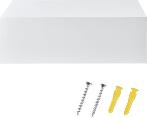 Comodo deposito nel corridoio Ripiano galleggiante a parete in legno massello con cassetto 46 x 30 x 15 cm