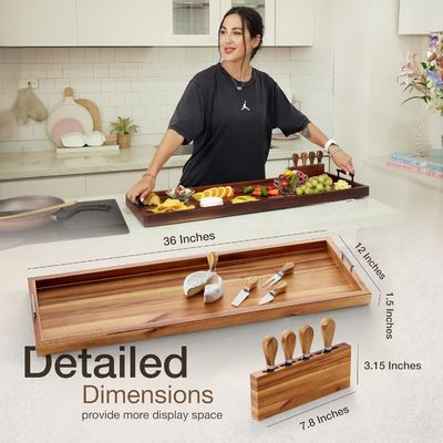 Grande tavolo di legno per mostrare e servire i vostri formaggi preferiti