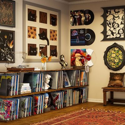 Industrial Record Holder Shelf Vinyl Records Storage Furniture con stile di design moderno