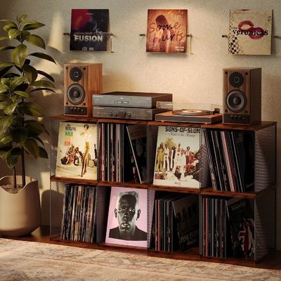 Industrial Record Holder Shelf Vinyl Records Storage Furniture con stile di design moderno