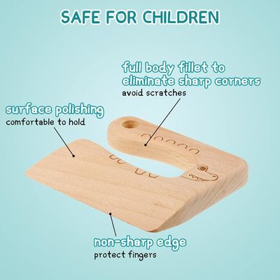 Materiale di legno utensili da cucina 2 pezzi coltello per bambini set per cucinare e tagliare verdure frutta