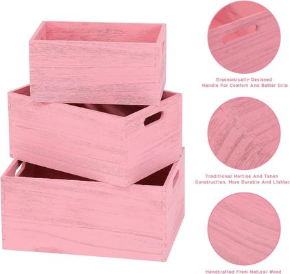 Set di deposito in legno artigianale per verdure e frutta da pane