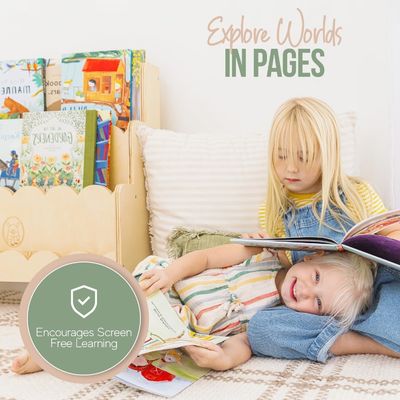 Decorazione di mensola di legno Mensola Montessori a 3 livelli per bambini ad altezza perfetta