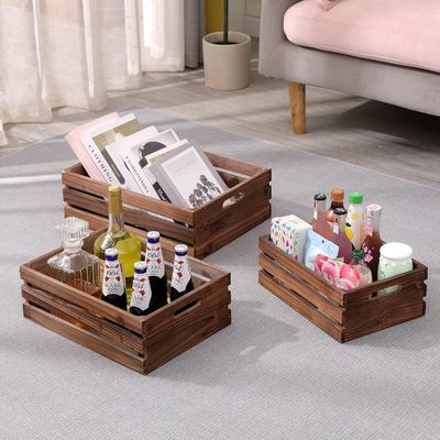 Decorazione per la casa Set personalizzato di 3 pallet in cassa di legno con tecnica dipinta