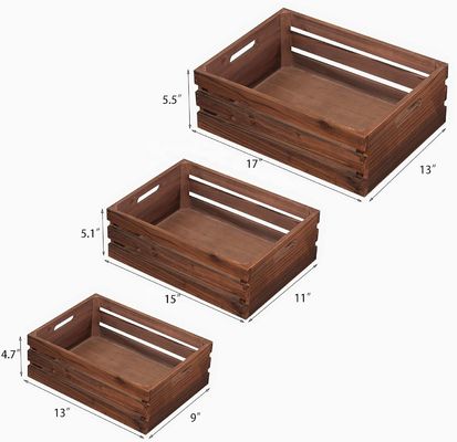 Decorazione per la casa Set personalizzato di 3 pallet in cassa di legno con tecnica dipinta