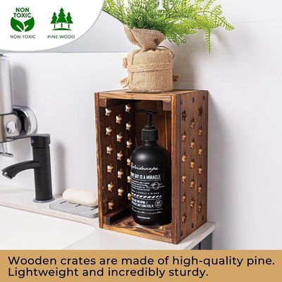 Cassa di legno per il deposito di libri Logo personalizzato Accettabile Decorativo Nido Casse di legno